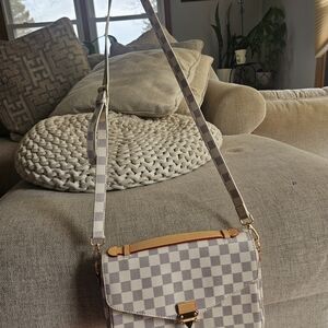 Checkered Crossbody Shoulder Bag Designer-Inspired